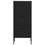 Armoire de rangement Noir 42,5x35x101,5 cm Acier – Image 2