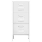 Armoire de rangement Blanc 42,5x35x101,5 cm Acier – Image 2
