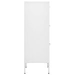 Armoire de rangement Blanc 42,5x35x101,5 cm Acier – Image 3