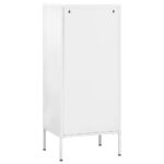 Armoire de rangement Blanc 42,5x35x101,5 cm Acier – Image 4