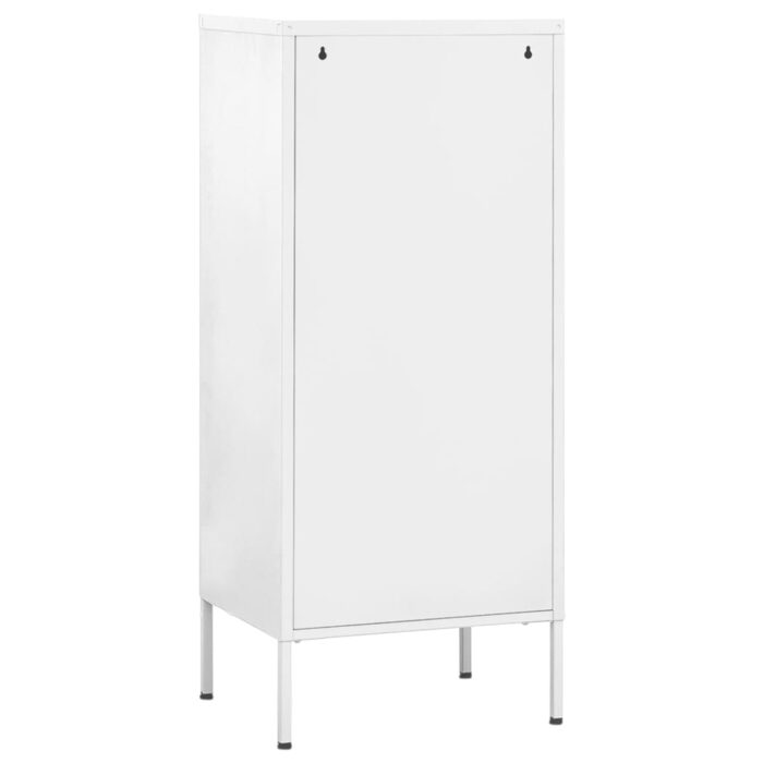 Armoire de rangement Blanc 42,5x35x101,5 cm Acier – Image 4