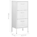Armoire de rangement Blanc 42,5x35x101,5 cm Acier – Image 8