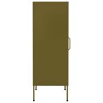 Armoire de rangement Vert olive 42,5x35x101,5 cm Acier – Image 2