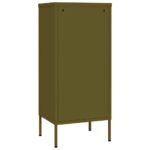 Armoire de rangement Vert olive 42,5x35x101,5 cm Acier – Image 3
