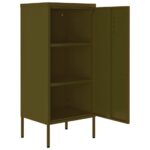 Armoire de rangement Vert olive 42,5x35x101,5 cm Acier – Image 4