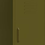 Armoire de rangement Vert olive 42,5x35x101,5 cm Acier – Image 5