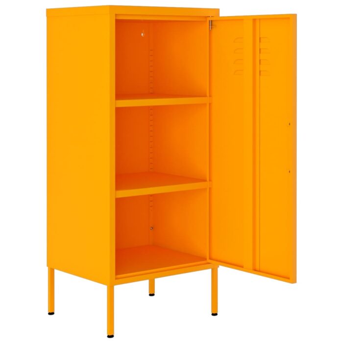 Armoire de rangement Jaune moutarde 42,5x35x101,5 cm Acier – Image 5