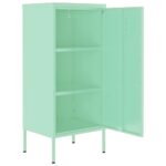 Armoire de rangement Vert menthe 42,5x35x101,5 cm Acier – Image 4