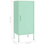 Armoire de rangement Vert menthe 42,5x35x101,5 cm Acier – Image 6