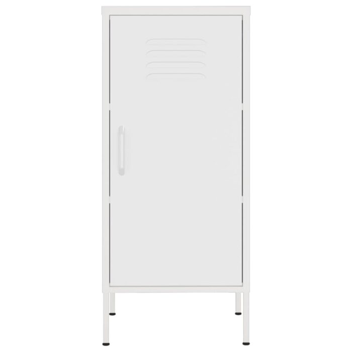 Armoire de rangement Blanc 42,5x35x101,5 cm Acier – Image 2