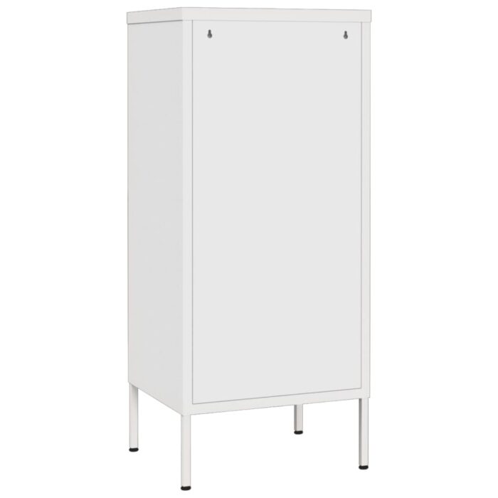 Armoire de rangement Blanc 42,5x35x101,5 cm Acier – Image 4