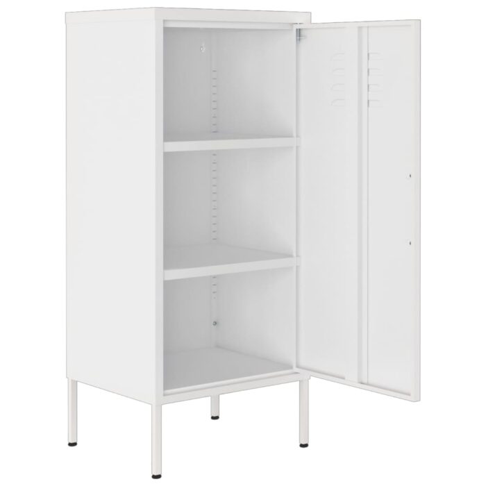 Armoire de rangement Blanc 42,5x35x101,5 cm Acier – Image 5