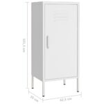 Armoire de rangement Blanc 42,5x35x101,5 cm Acier – Image 6