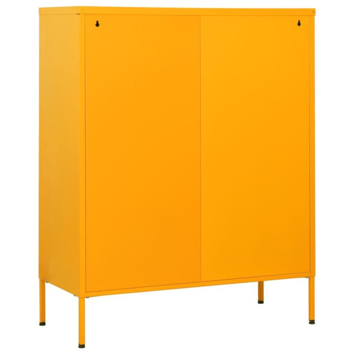 Commode Jaune moutarde 80x35x101,5 cm Acier – Image 5