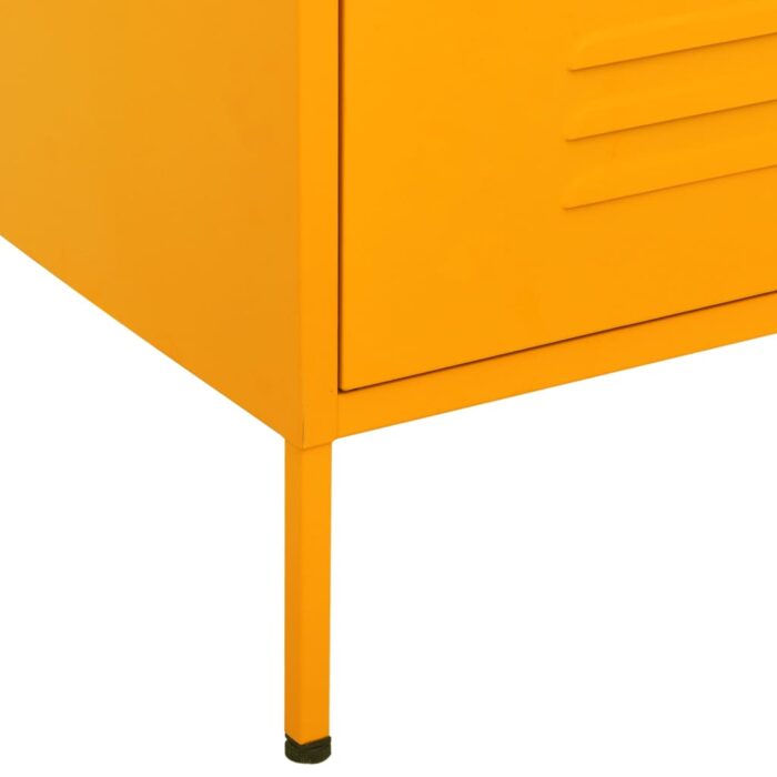 Commode Jaune moutarde 80x35x101,5 cm Acier – Image 7