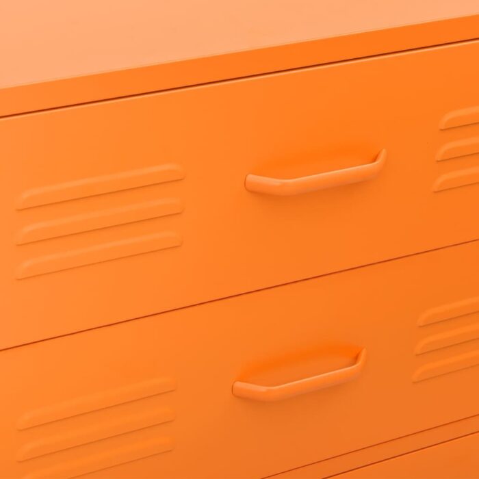 Commode Orange 80x35x101,5 cm Acier – Image 2