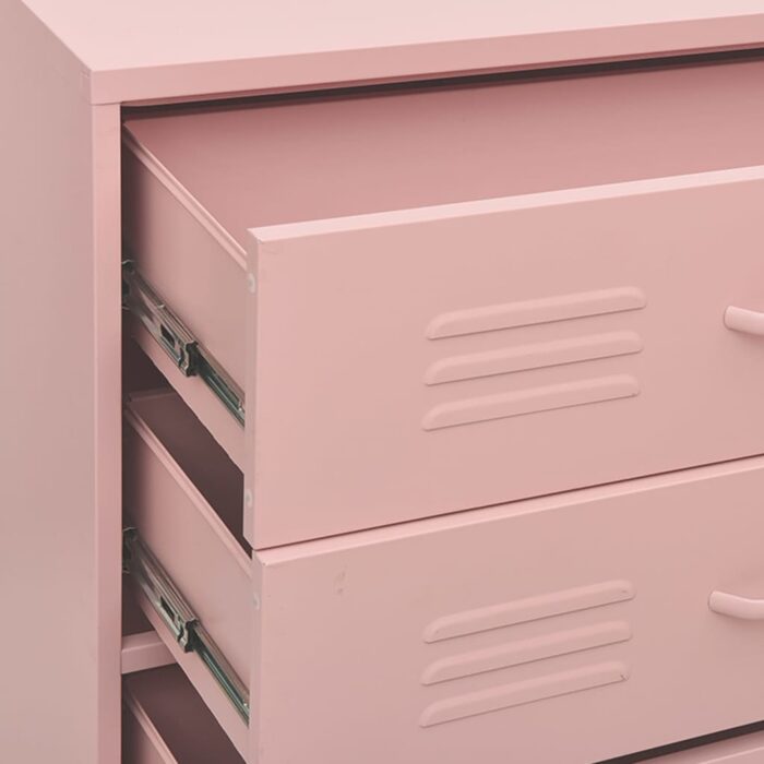 Commode Rose 80x35x101,5 cm Acier – Image 2