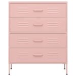 Commode Rose 80x35x101,5 cm Acier – Image 3