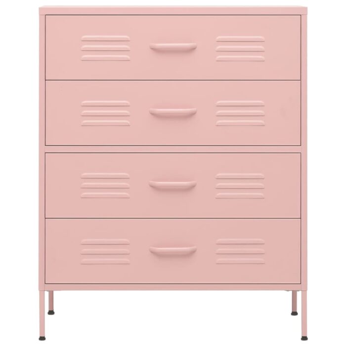 Commode Rose 80x35x101,5 cm Acier – Image 3