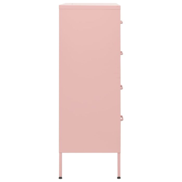 Commode Rose 80x35x101,5 cm Acier – Image 4