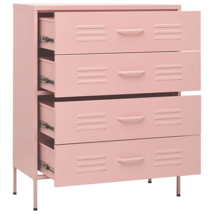 Commode Rose 80x35x101,5 cm Acier – Image 6