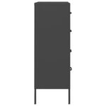 Commode Anthracite 80x35x101,5 cm Acier – Image 4