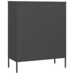 Commode Anthracite 80x35x101,5 cm Acier – Image 5