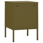 Table de chevet Vert olive 35x35x51 cm Acier – Image 4