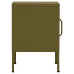 Table de chevet Vert olive 35x35x51 cm Acier – Image 5