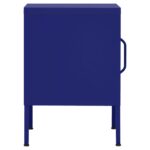 Table de chevet Bleu marine 35x35x51 cm Acier – Image 4