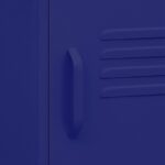 Table de chevet Bleu marine 35x35x51 cm Acier – Image 5