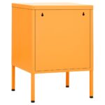 Table de chevet Jaune moutarde 35x35x51 cm Acier – Image 3