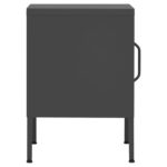 Table de chevet Anthracite 35x35x51 cm Acier – Image 4