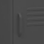 Table de chevet Anthracite 35x35x51 cm Acier – Image 5