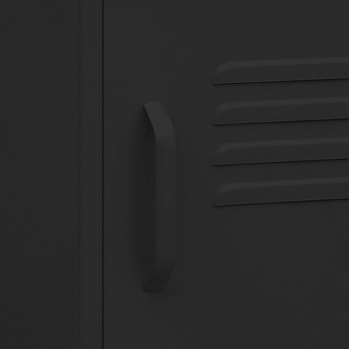 Table de chevet Noir 35x35x51 cm Acier – Image 5