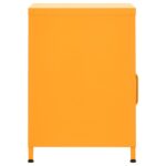 Table de chevet Jaune moutarde 35x35x51 cm Acier – Image 2