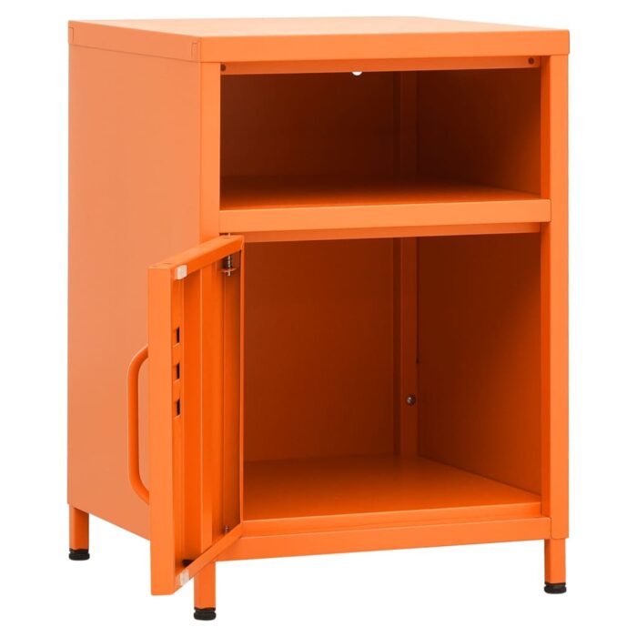 Table de chevet Orange 35x35x51 cm Acier – Image 4