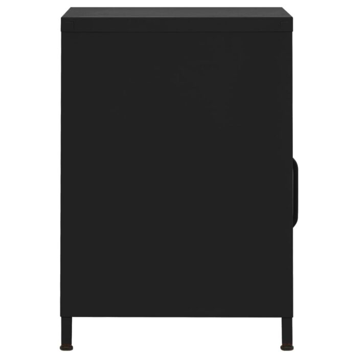 Table de chevet Noir 35x35x51 cm Acier – Image 2