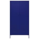 Garde-robe Bleu marine 90x50x180 cm Acier – Image 2
