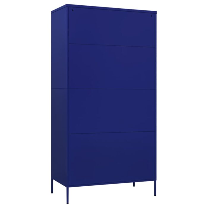 Garde-robe Bleu marine 90x50x180 cm Acier – Image 4