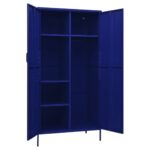 Garde-robe Bleu marine 90x50x180 cm Acier – Image 5
