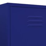Garde-robe Bleu marine 90x50x180 cm Acier – Image 6