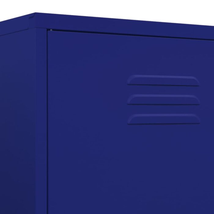 Garde-robe Bleu marine 90x50x180 cm Acier – Image 6