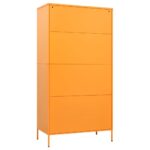 Garde-robe Jaune moutarde 90x50x180 cm Acier – Image 4