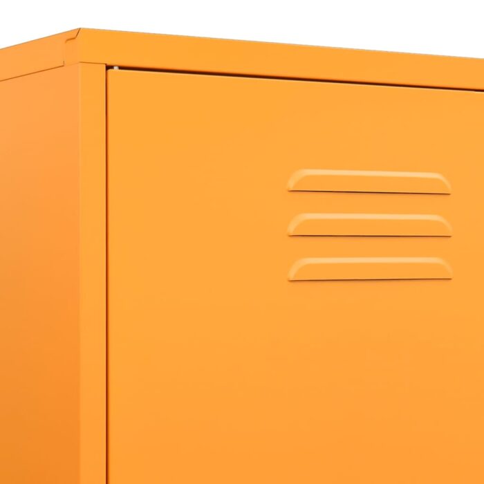 Garde-robe Jaune moutarde 90x50x180 cm Acier – Image 6