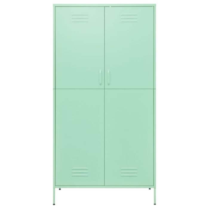 Garde-robe Vert menthe 90x50x180 cm Acier – Image 2