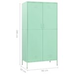 Garde-robe Vert menthe 90x50x180 cm Acier – Image 8