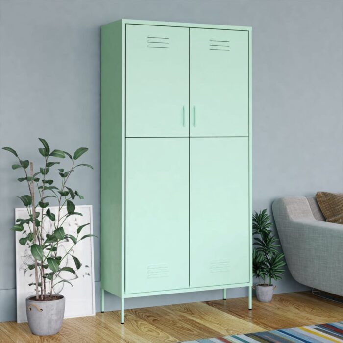 Garde-robe Vert menthe 90x50x180 cm Acier – Image 1
