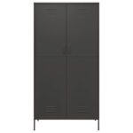 Garde-robe Anthracite 90x50x180 cm Acier – Image 2