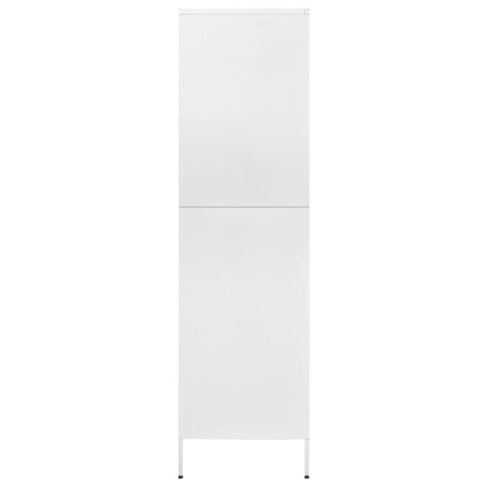 Garde-robe Blanc 90x50x180 cm Acier – Image 3